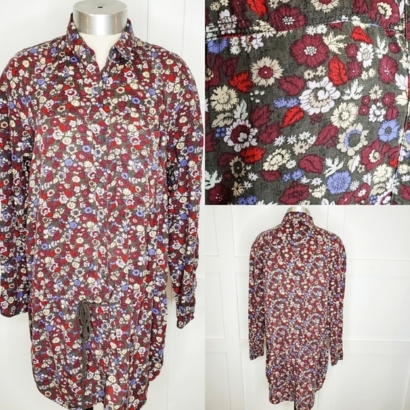 Wilfred Free Artizia Floral Button Down Tunic - Picture 1 of 7